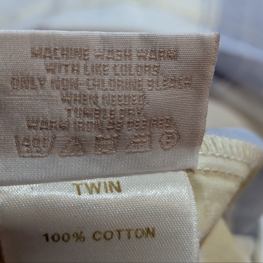 90s Eddie Bauer Duvet Cover Twin Plaid Yellow Blue White Cottagecore Preppy - Picture 6 of 7